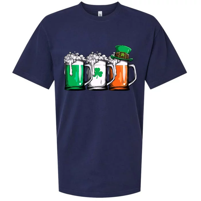 Irish Beer Ireland Flag St Patricks Day Leprechaun Sueded Cloud Jersey T-Shirt