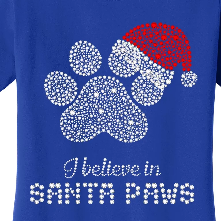 I Believe In Santa Paws Dog Lover Christmas Pajamas Cute Gift Women's T-Shirt