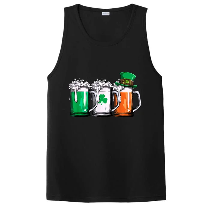 Irish Beer Ireland Flag St Patricks Day Performance Tank