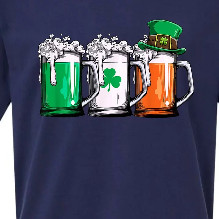 Irish Beer Ireland Flag St Patricks Day Sueded Cloud Jersey T-Shirt