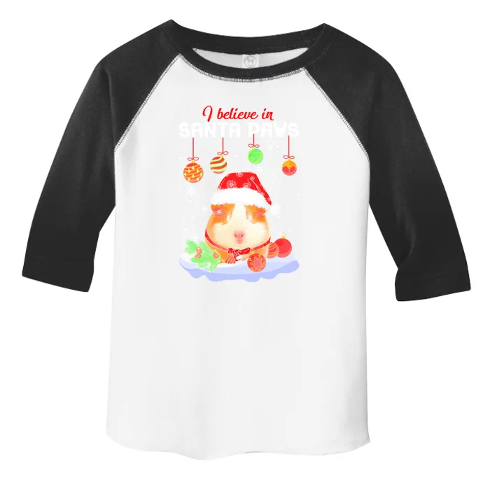 I Believe In Santa Paws Guinea Pig Xmas Gift Toddler Fine Jersey T-Shirt