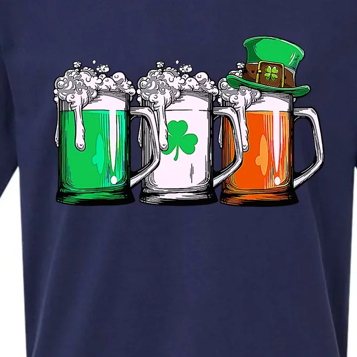 Irish Beer Ireland Flag St Patricks Day Leprechaun Sueded Cloud Jersey T-Shirt