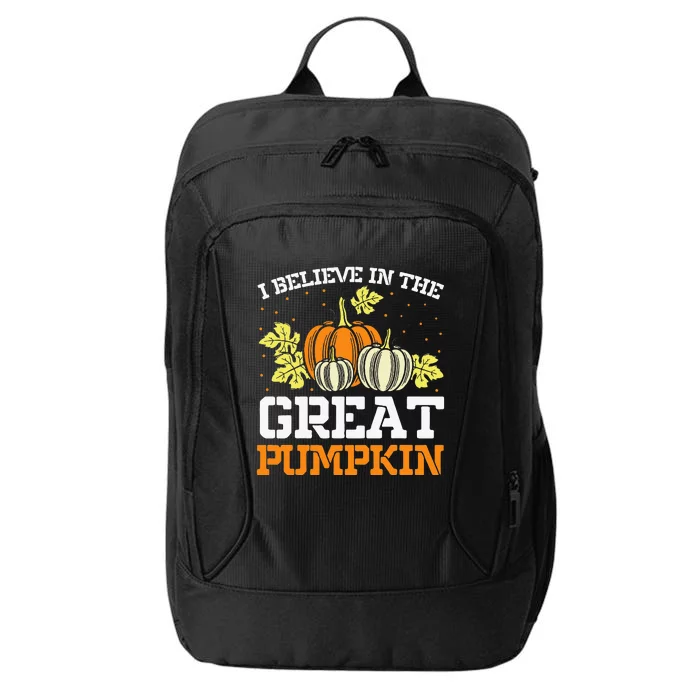 I Believe In The Great Pumpkin happy thanksgiving City Backpack