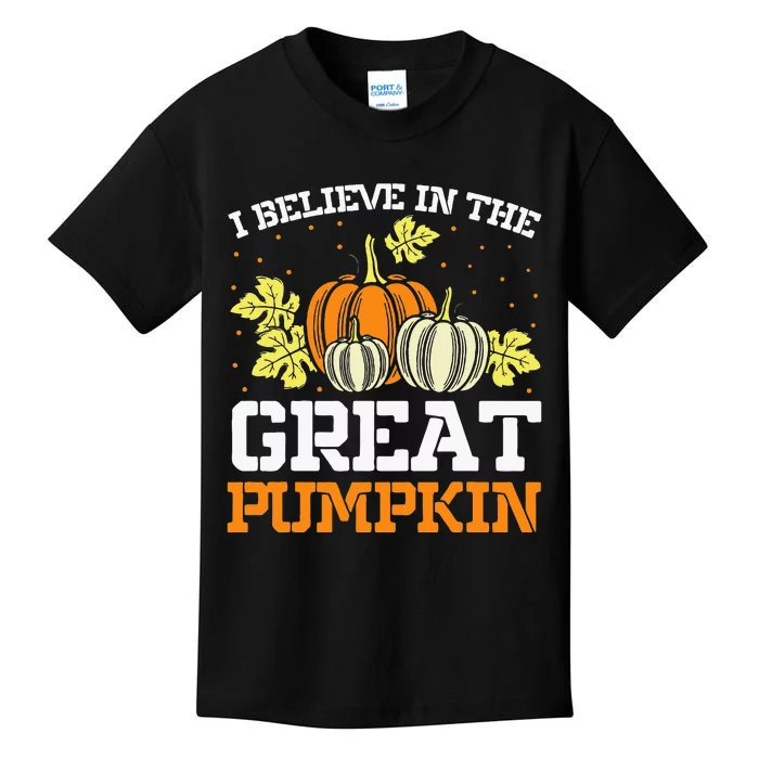 I Believe In The Great Pumpkin happy thanksgiving Kids T-Shirt