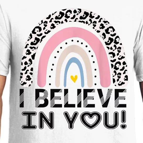 I Believe In You Cheetah Rainbow Cute Gift Pajama Set