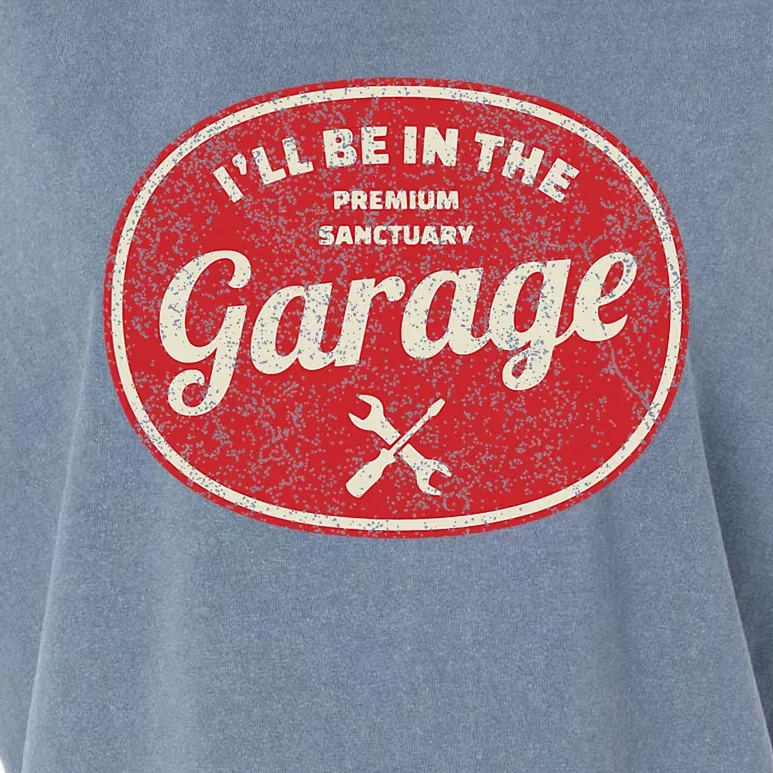 ILl Be In The Garage Garment-Dyed Women's Muscle Tee