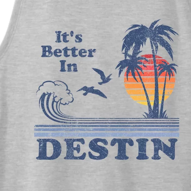 ItS Better In Destin Florida Beach Ladies Tri-Blend Wicking Tank