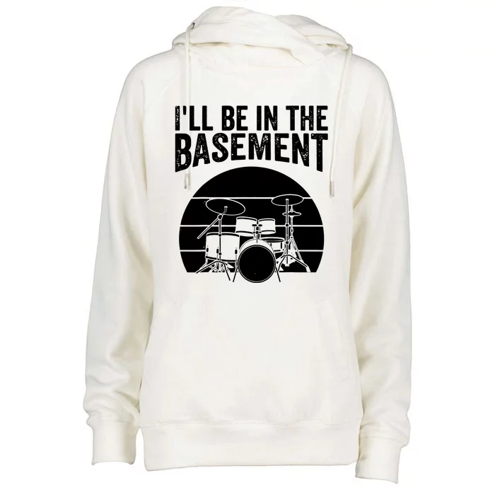 ILl Be In The Basement Womens Funnel Neck Pullover Hood