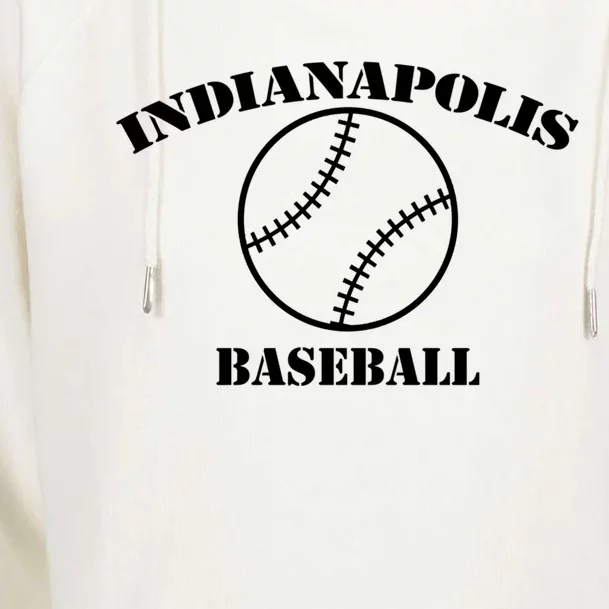 Indianapolis Baseball Indiana Cute Gift Womens Funnel Neck Pullover Hood