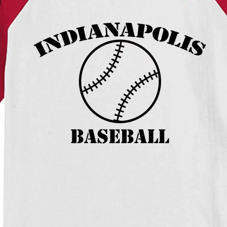 Indianapolis Baseball Indiana Cute Gift Kids Colorblock Raglan Jersey