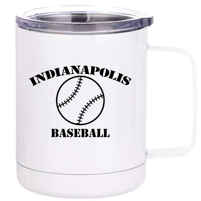 Indianapolis Baseball Indiana Cute Gift Front & Back 12oz Stainless Steel Tumbler Cup