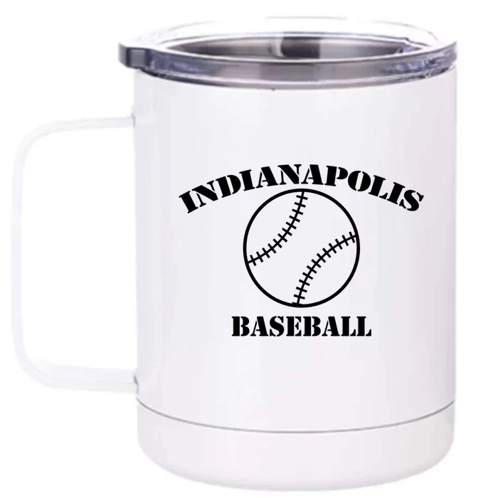 Indianapolis Baseball Indiana Cute Gift Front & Back 12oz Stainless Steel Tumbler Cup