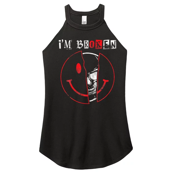 IM Broken Invisible Illness IM OK Broken Women’s Perfect Tri Rocker Tank