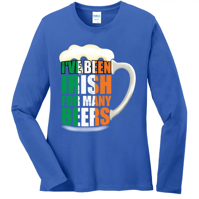 I've Been Irish Y Beers Shamrock St Patricks Day Cool Gift Ladies Long Sleeve Shirt