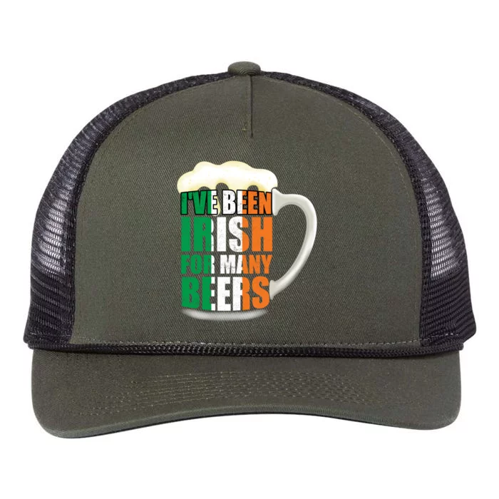 I've Been Irish Y Beers Shamrock St Patricks Day Cool Gift Retro Rope Trucker Hat Cap