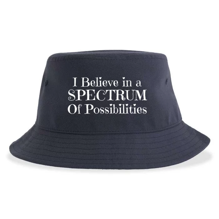 I Believe In A Spectrum Of Possibilities Autism Awareness Sustainable Bucket Hat