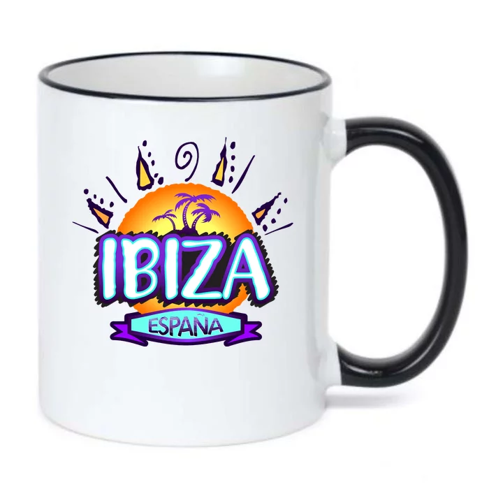 Ibiza Espana Black Color Changing Mug