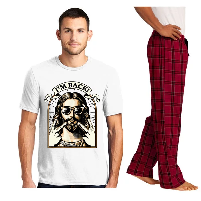 IM Back Jesus Christ Funny Easter Day Christian Pajama Set