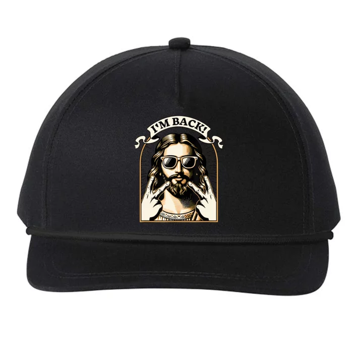 IM Back Jesus Christ Funny Easter Day Christian Snapback Five-Panel Rope Hat