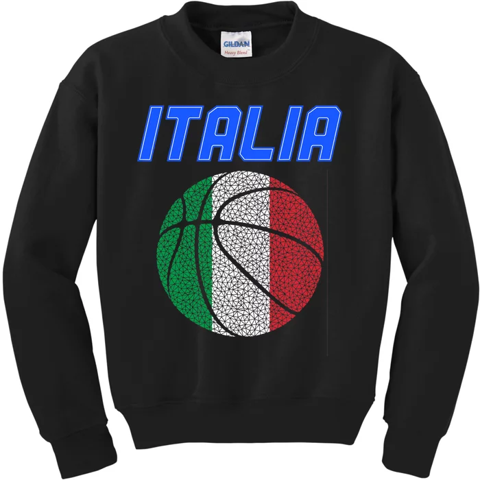 Italy Basketball Jersey Flag Italia Kids Sweatshirt