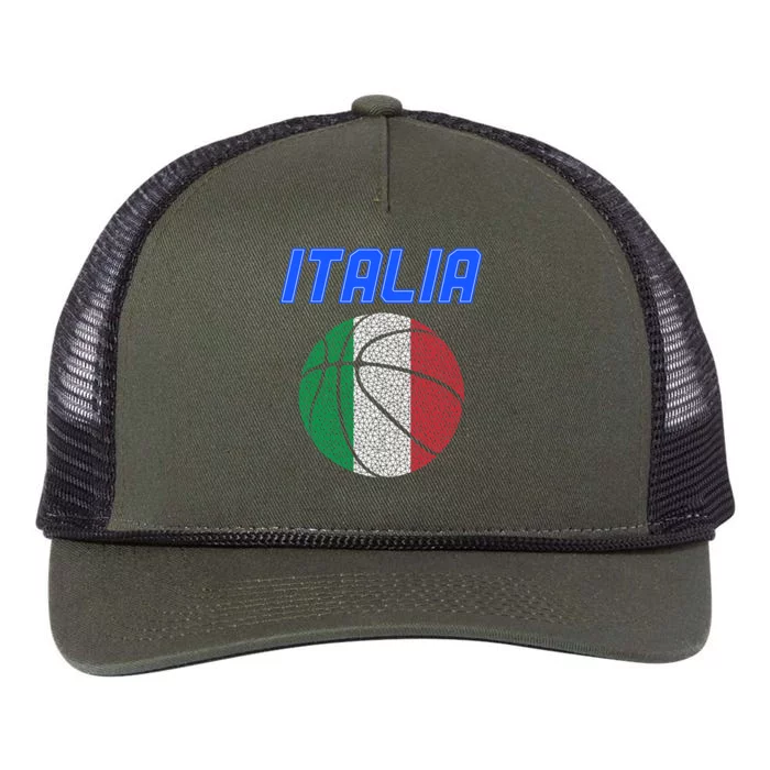 Italy Basketball Jersey Flag Italia Retro Rope Trucker Hat Cap