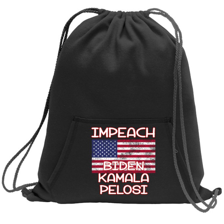 Impeach Biden Kamala Pelosi Sweatshirt Cinch Pack Bag