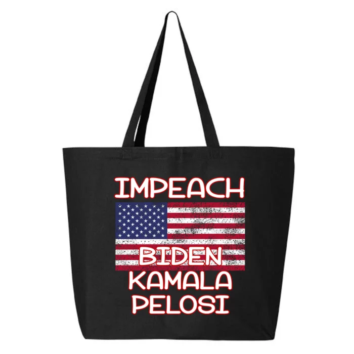 Impeach Biden Kamala Pelosi 25L Jumbo Tote