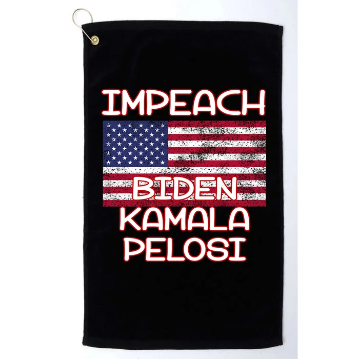 Impeach Biden Kamala Pelosi Platinum Collection Golf Towel