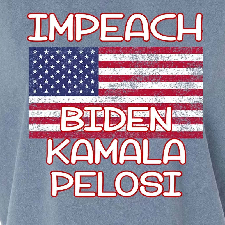 Impeach Biden Kamala Pelosi Garment-Dyed Women's Muscle Tee