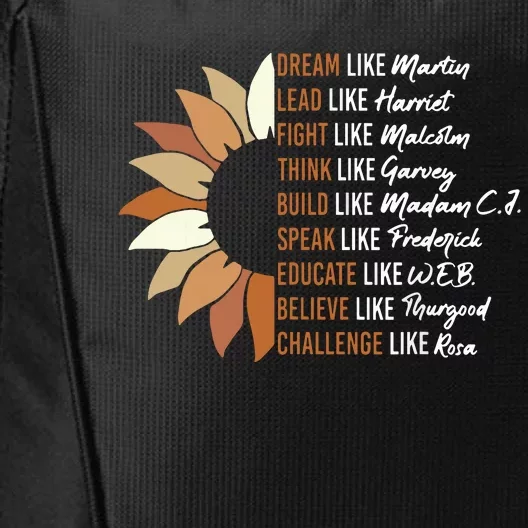 Inspiring Black Leader Black History Month Dream Like Martin City Backpack