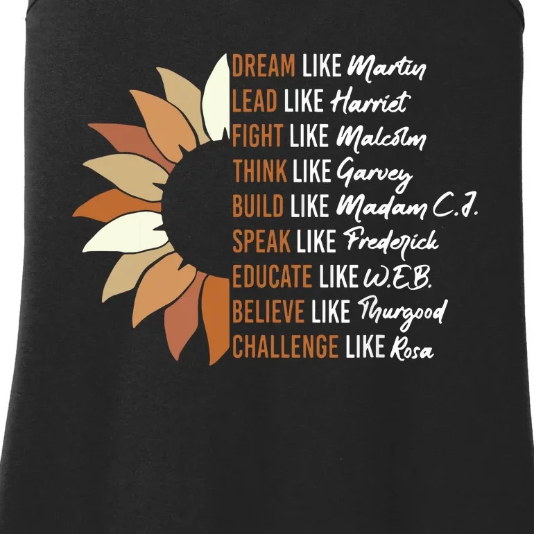 Inspiring Black Leader Black History Month Dream Like Martin Ladies Essential Tank