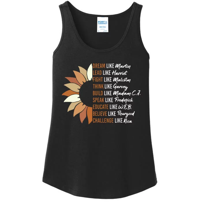 Inspiring Black Leader Black History Month Dream Like Martin Ladies Essential Tank