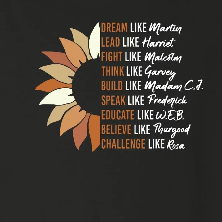 Inspiring Black Leader Black History Month Dream Like Martin Toddler Long Sleeve Shirt