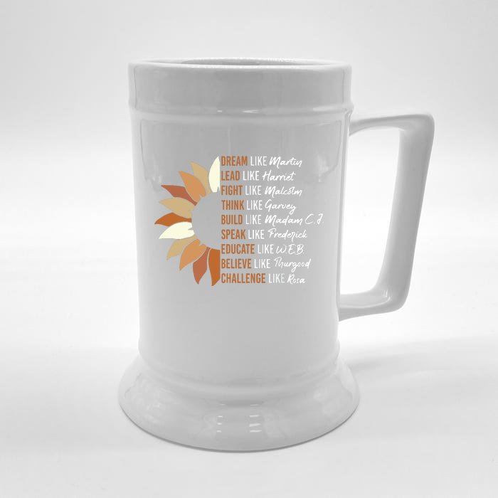 Inspiring Black Leader Black History Month Dream Like Martin Front & Back Beer Stein