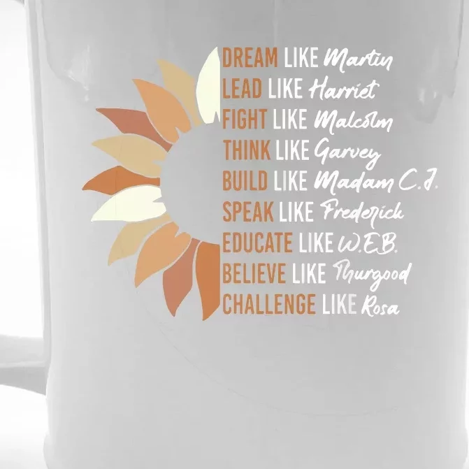 Inspiring Black Leader Black History Month Dream Like Martin Front & Back Beer Stein