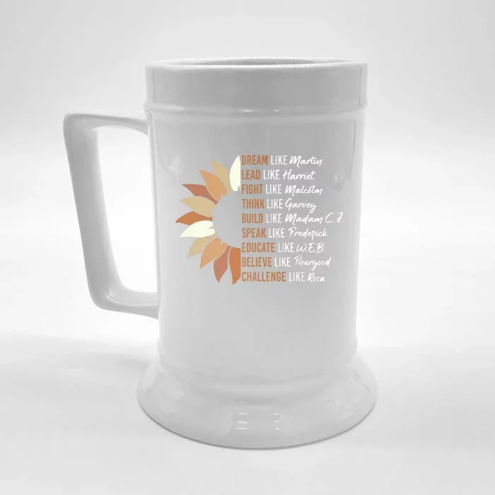 Inspiring Black Leader Black History Month Dream Like Martin Front & Back Beer Stein