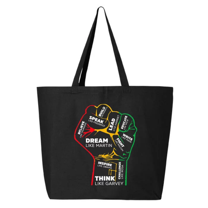 Inspiring Black Leaders Power Fist Hand BHM 25L Jumbo Tote