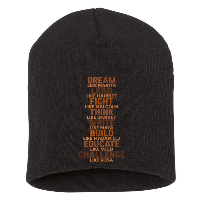 Inspiring Black Leader Black History Month Dream Like Martin Short Acrylic Beanie