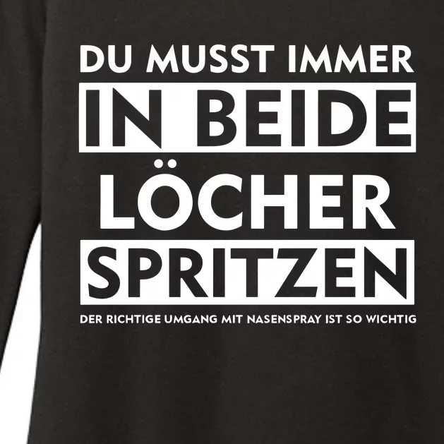 In Beide LöCher Spritzen Handwerker Geschenk Party Spruch Lustiges Womens CVC Long Sleeve Shirt