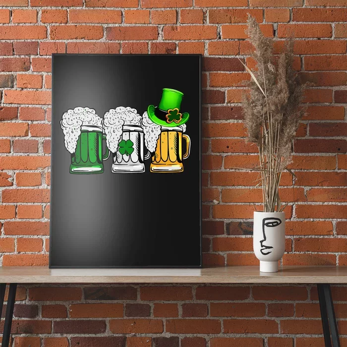 Irish Beer Love Ireland Flag St Patricks Day Poster