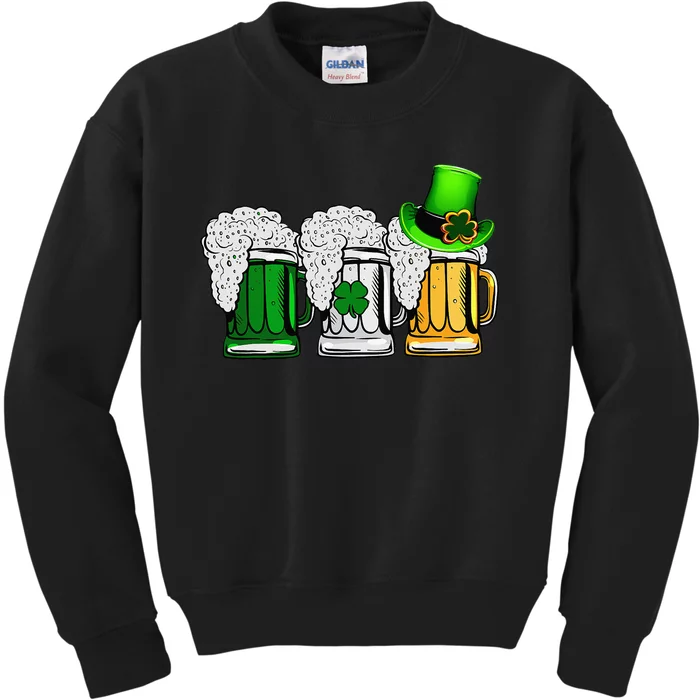 Irish Beer Love Ireland Flag St Patricks Day Kids Sweatshirt