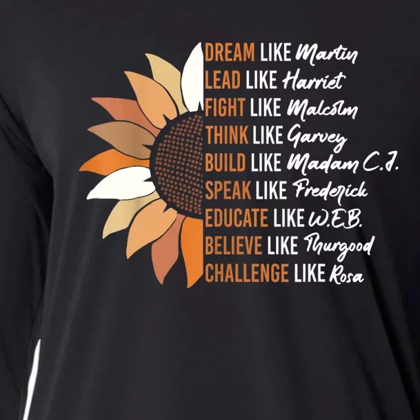 Inspiring Black Leader Black History Month Dream Like Martin Cooling Performance Long Sleeve Crew