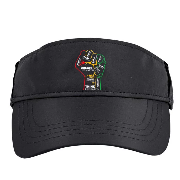 Inspiring Black Leaders Power Fist Hand Black History Month Adult Drive Performance Visor