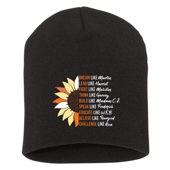 Inspiring Black Leader Black History Month Dream Like Martin Short Acrylic Beanie