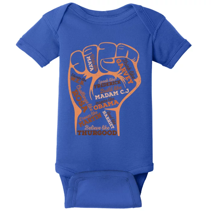 Inspiring Black Leaders Black History Month Juneteenth Gift Baby Bodysuit