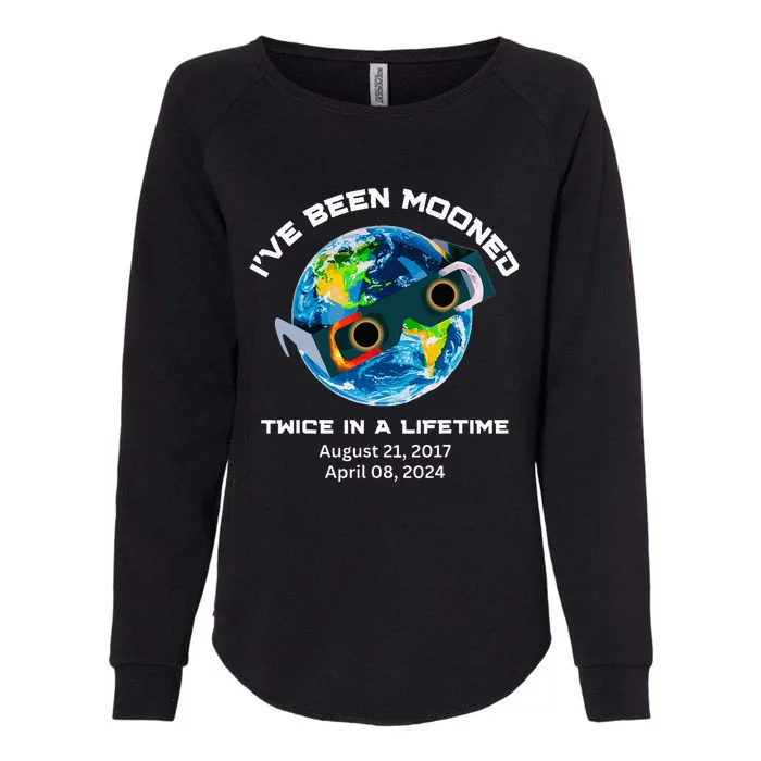 IVe Been Mooned Twice In A Lifetime Total Solar Eclipse Womens California Wash Sweatshirt