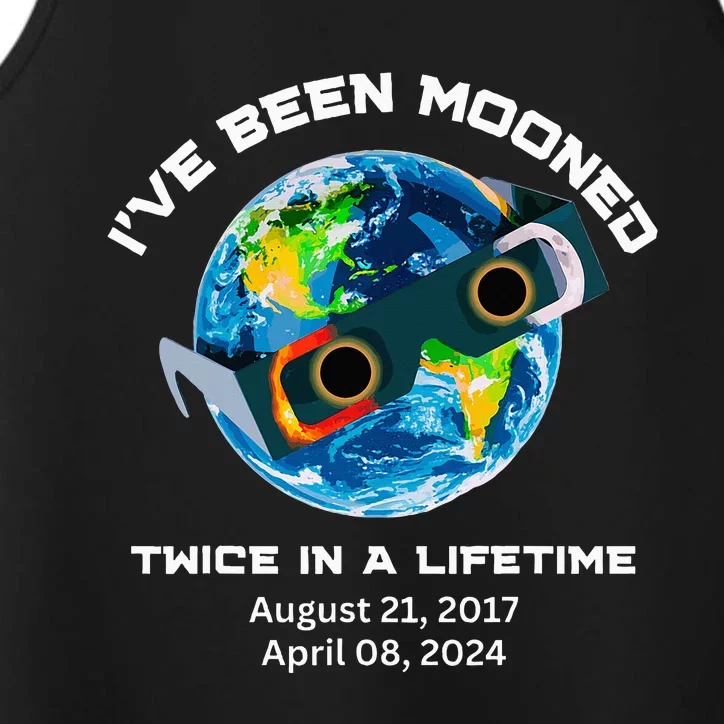 IVe Been Mooned Twice In A Lifetime Total Solar Eclipse Performance Tank