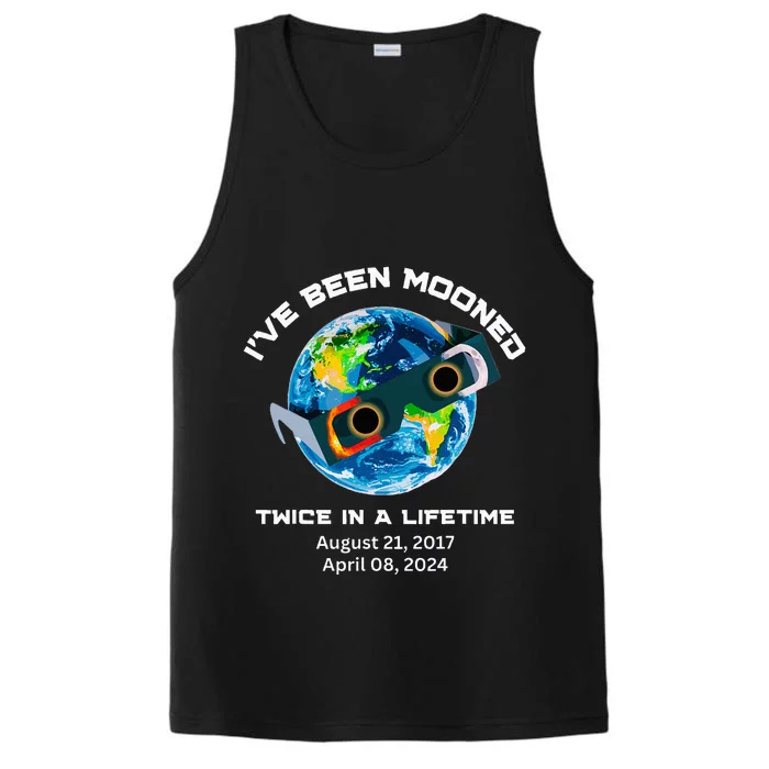 IVe Been Mooned Twice In A Lifetime Total Solar Eclipse Performance Tank