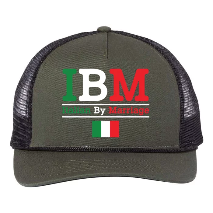 Italian By Marriage Funny Italian Retro Rope Trucker Hat Cap