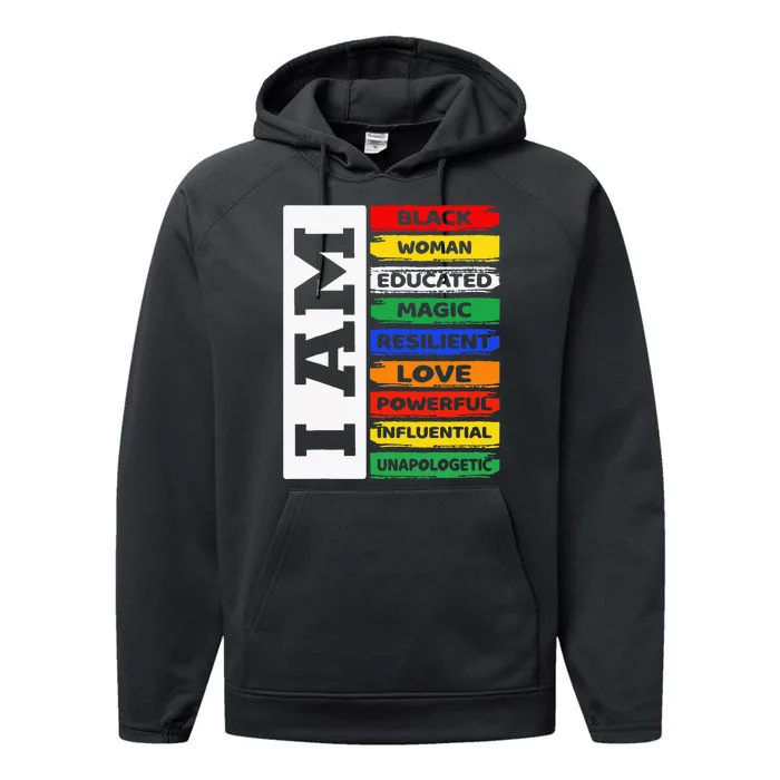 Im Black Man African American Pride Juneteenth Performance Fleece Hoodie